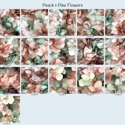 Peach & Pine Flowers