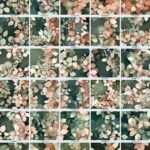 Peach & Pine watercolor Leaves