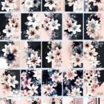 Rose & Shadow Floral Panel