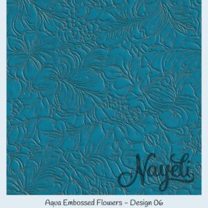 Aqua Embossed Flowers – Bild 7