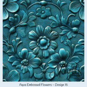 Aqua Embossed Flowers – Bild 16