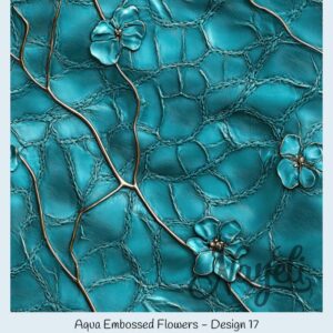 Aqua Embossed Flowers – Bild 18