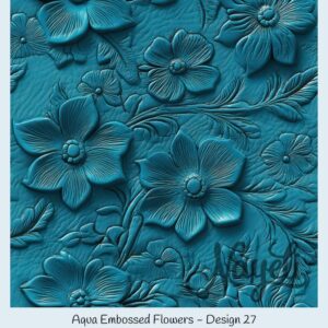 Aqua Embossed Flowers – Bild 28