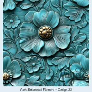 Aqua Embossed Flowers – Bild 34