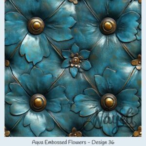 Aqua Embossed Flowers – Bild 37