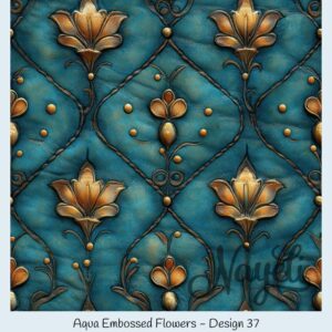 Aqua Embossed Flowers – Bild 38