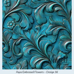 Aqua Embossed Flowers – Bild 39