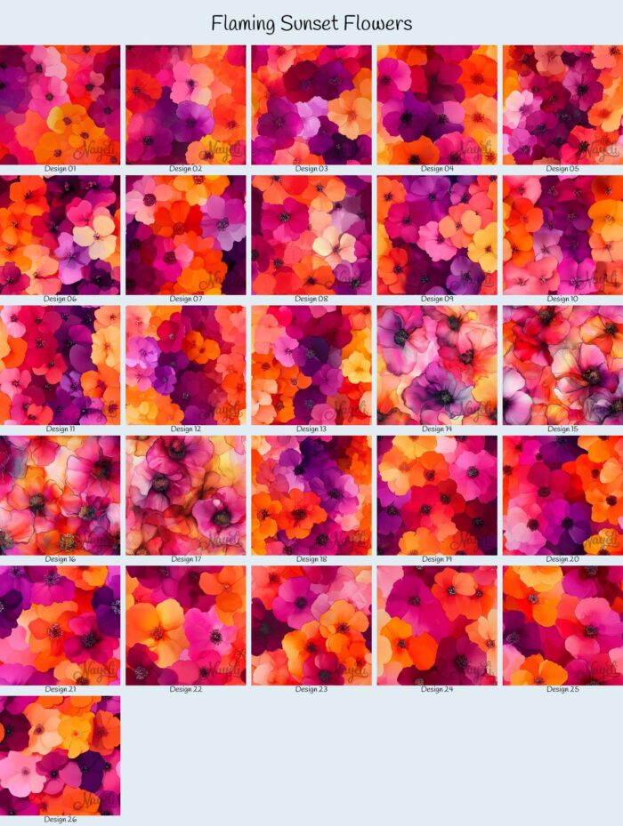Flaming Sunset Flowers – Bild 1