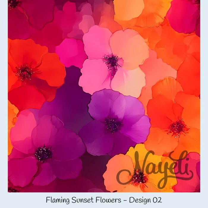 Flaming Sunset Flowers – Bild 3