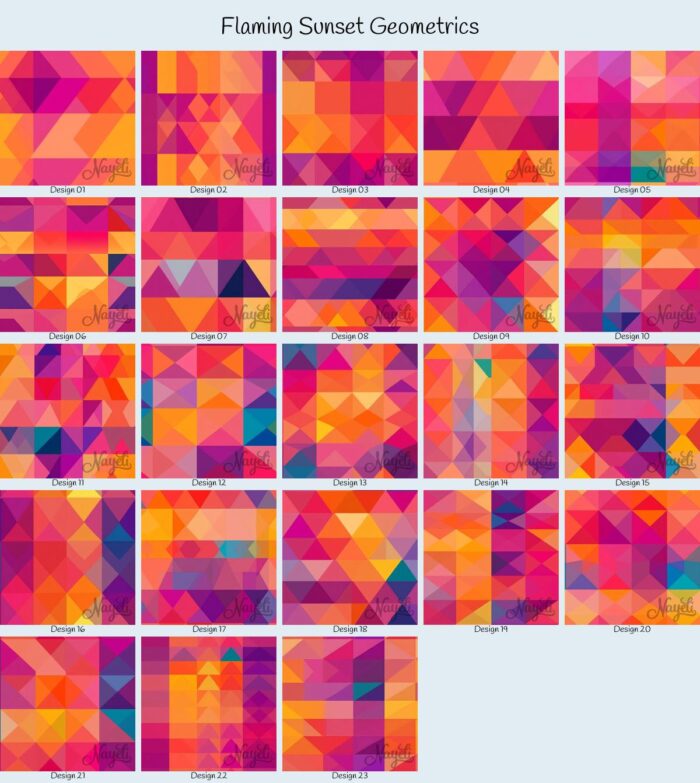 Flaming Sunset Geometrics – Bild 1