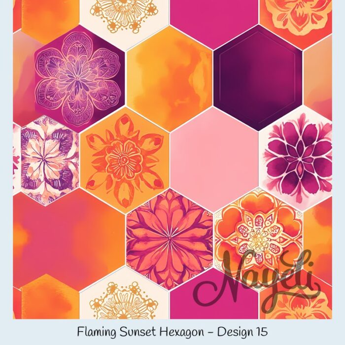 Flaming Sunset Hexagon – Bild 16