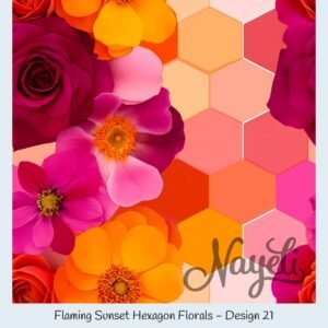 Flaming Sunset Hexagon Florals – Bild 22