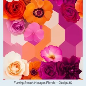 Flaming Sunset Hexagon Florals – Bild 31