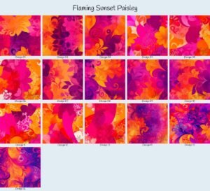 Flaming Sunset Paisley