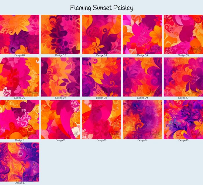 Flaming Sunset Paisley – Bild 1