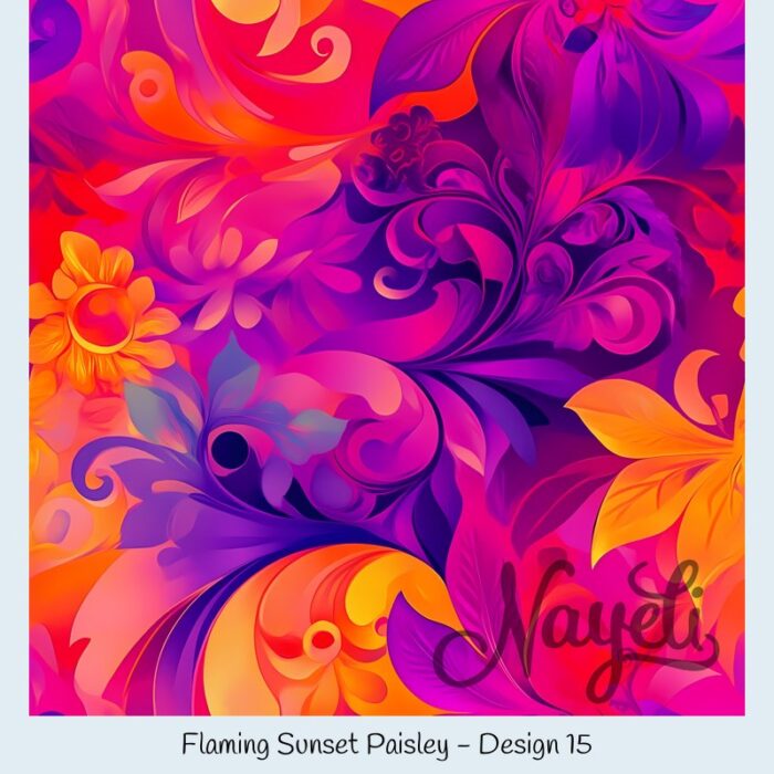 Flaming Sunset Paisley – Bild 16