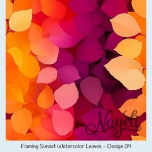 Flaming Sunset Watercolor Leaves – Bild 10
