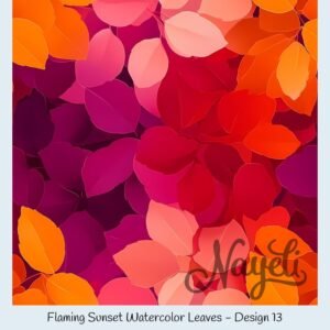 Flaming Sunset Watercolor Leaves – Bild 14