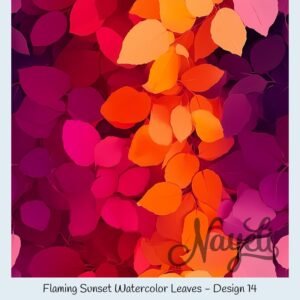 Flaming Sunset Watercolor Leaves – Bild 15