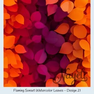 Flaming Sunset Watercolor Leaves – Bild 22