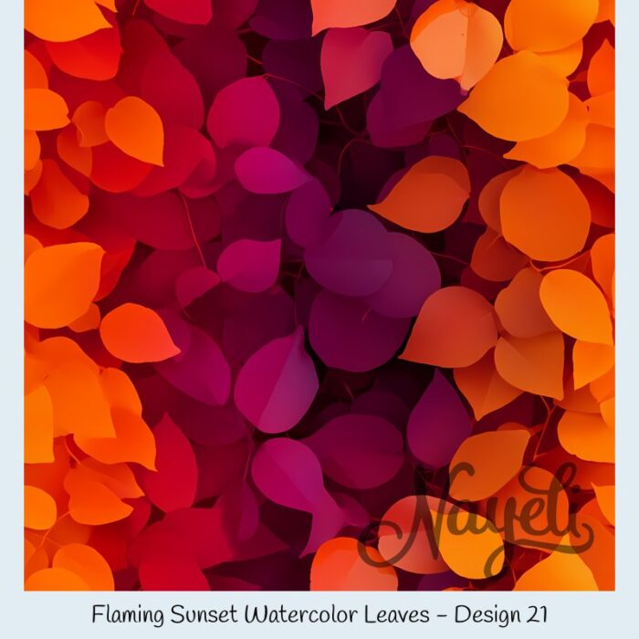 Flaming Sunset Watercolor Leaves – Bild 22