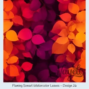Flaming Sunset Watercolor Leaves – Bild 27