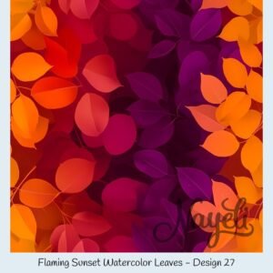 Flaming Sunset Watercolor Leaves – Bild 28