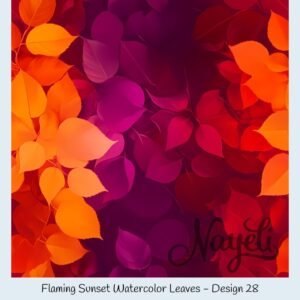 Flaming Sunset Watercolor Leaves – Bild 29