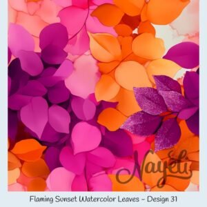Flaming Sunset Watercolor Leaves – Bild 32