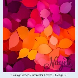 Flaming Sunset Watercolor Leaves – Bild 36