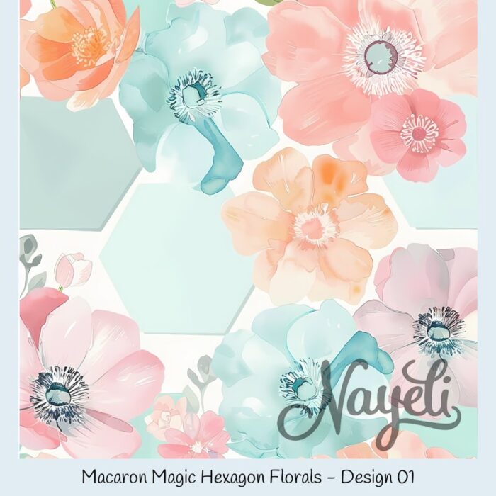 Macaron Magic Hexagon Florals – Bild 2