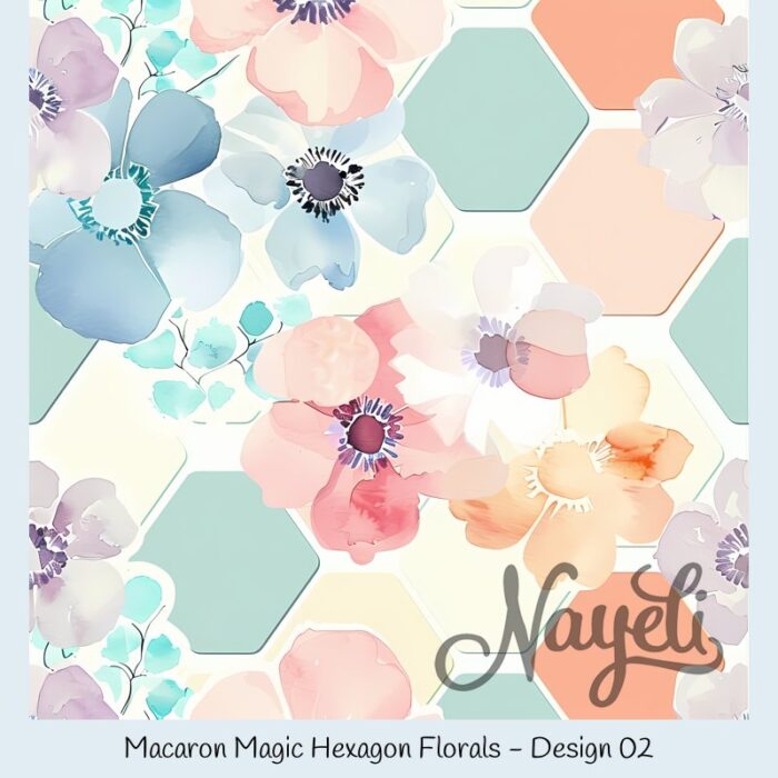 Macaron Magic Hexagon Florals – Bild 3