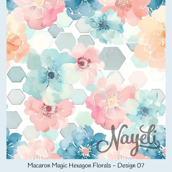 Macaron Magic Hexagon Florals – Bild 8