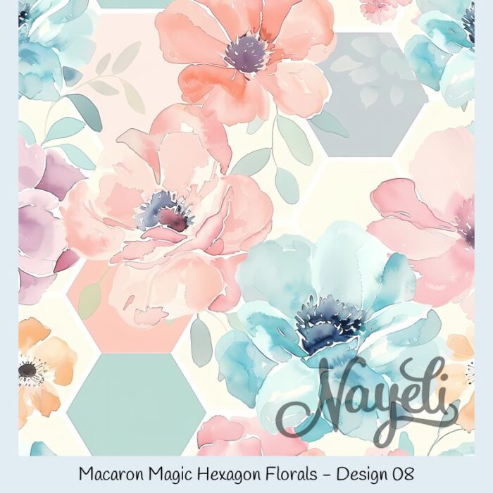Macaron Magic Hexagon Florals – Bild 9
