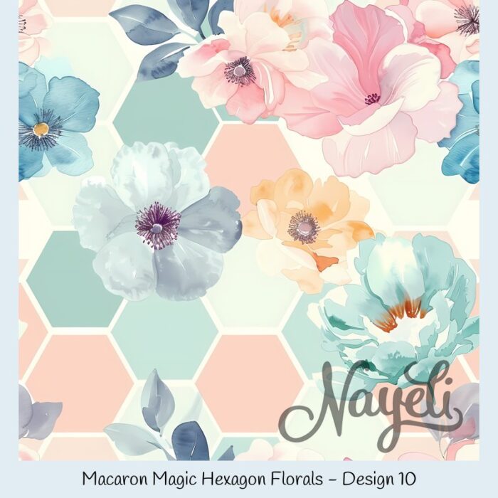 Macaron Magic Hexagon Florals – Bild 11