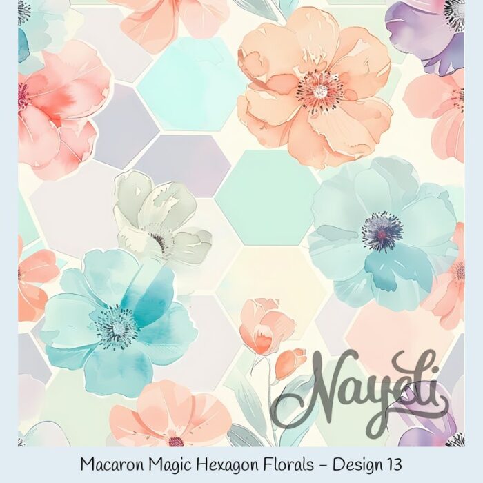 Macaron Magic Hexagon Florals – Bild 14