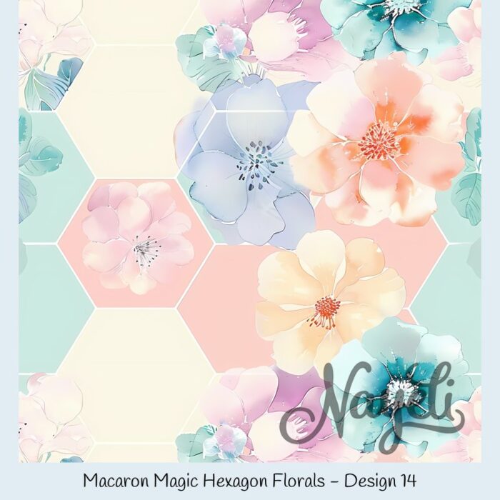 Macaron Magic Hexagon Florals – Bild 15