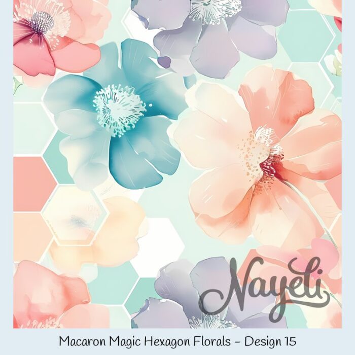 Macaron Magic Hexagon Florals – Bild 16