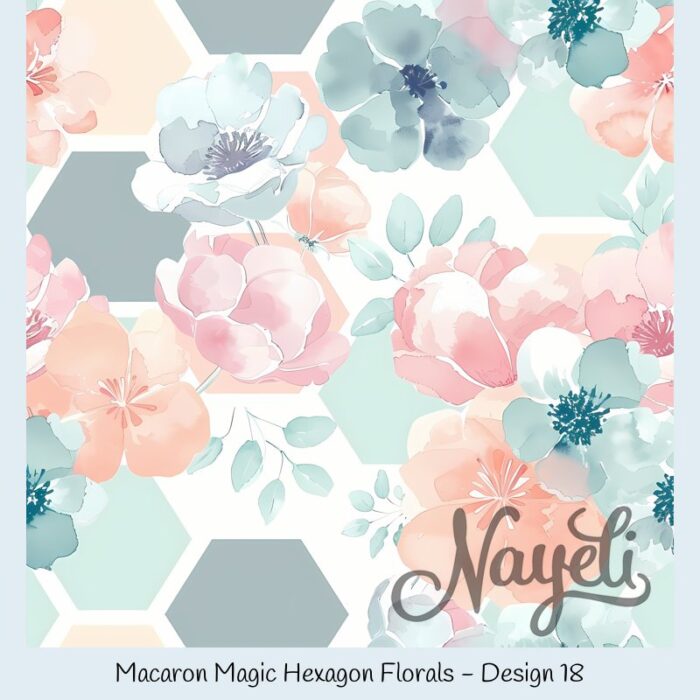Macaron Magic Hexagon Florals – Bild 19