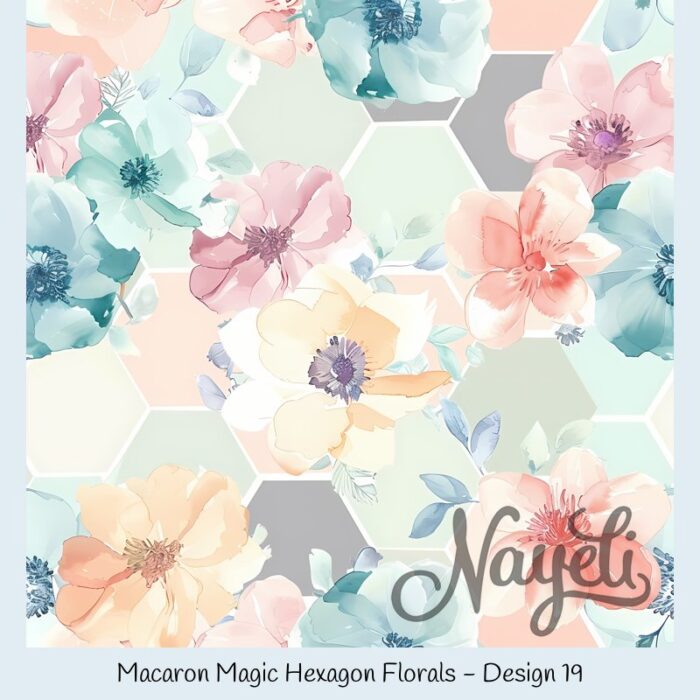 Macaron Magic Hexagon Florals – Bild 20