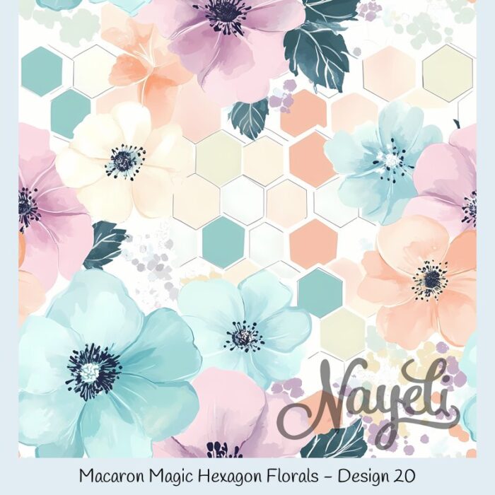 Macaron Magic Hexagon Florals – Bild 21