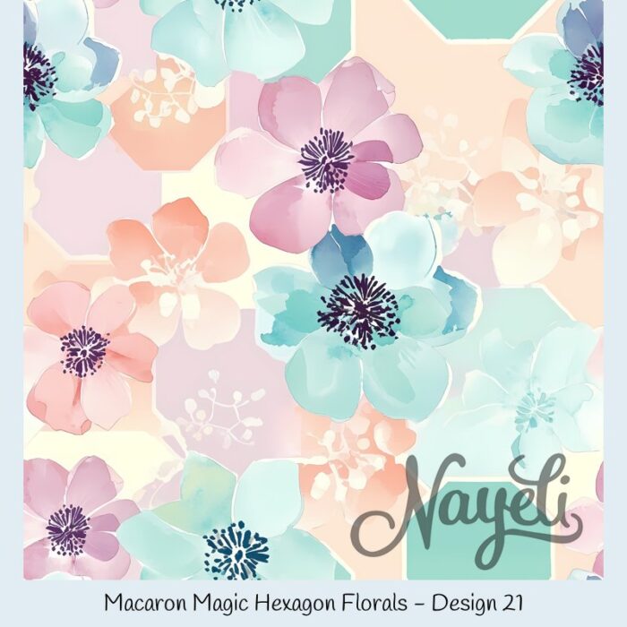 Macaron Magic Hexagon Florals – Bild 22