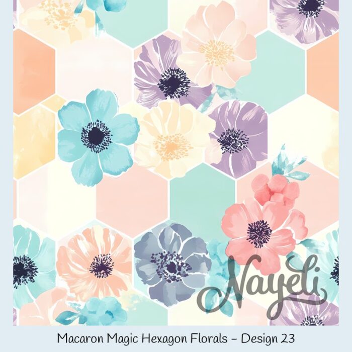 Macaron Magic Hexagon Florals – Bild 24