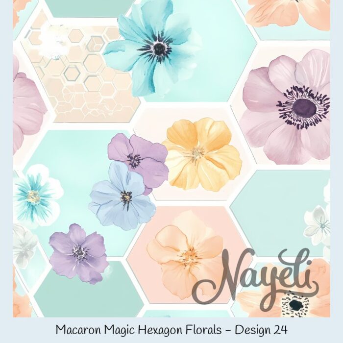 Macaron Magic Hexagon Florals – Bild 25