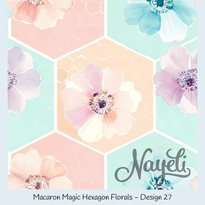 Macaron Magic Hexagon Florals – Bild 28