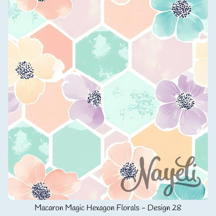 Macaron Magic Hexagon Florals – Bild 29