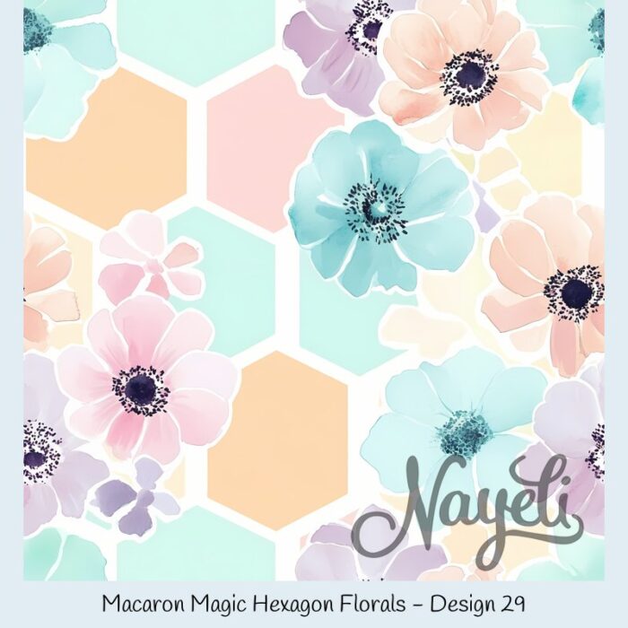 Macaron Magic Hexagon Florals – Bild 30