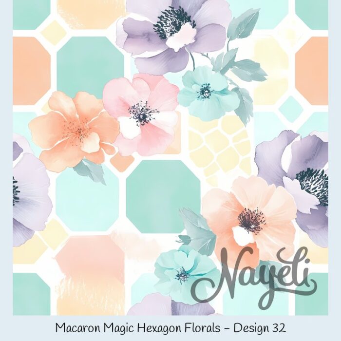 Macaron Magic Hexagon Florals – Bild 33