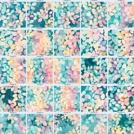 Macaron Magic Watercolor Leaves