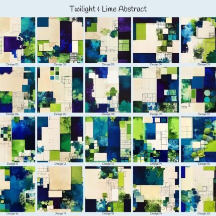 Twilight & Lime Abstract